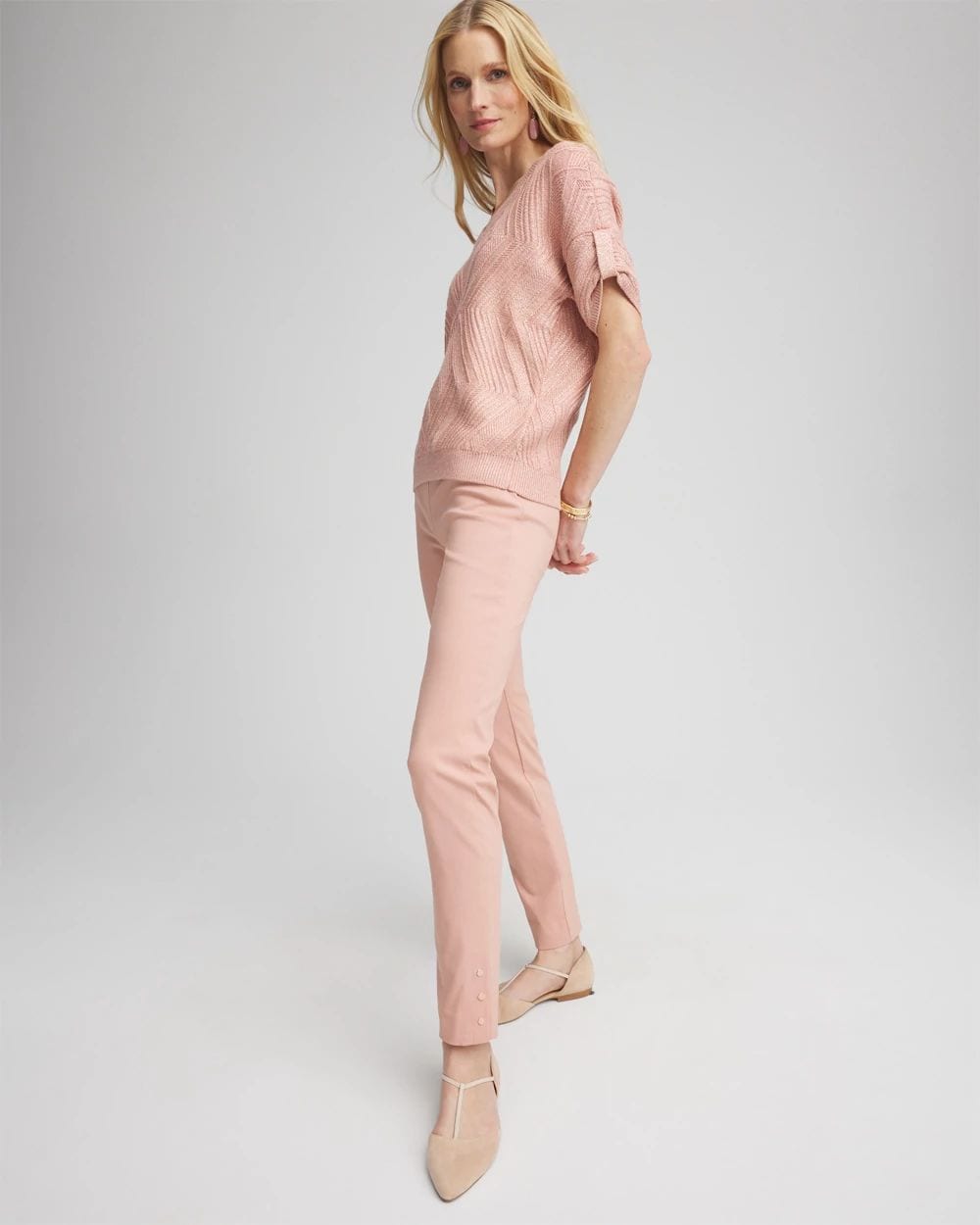 jentlouis ジェントルイス Rivet Tack Slacks Women loose fitting